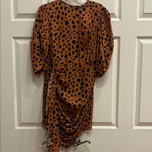 Rhode Brown and Black Polka Dot Dress